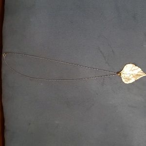 Golden leaf necklace